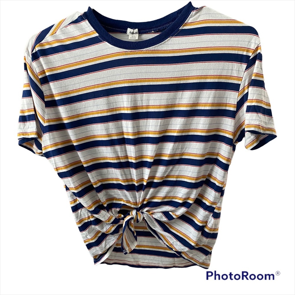 Garage stripped crop top size M